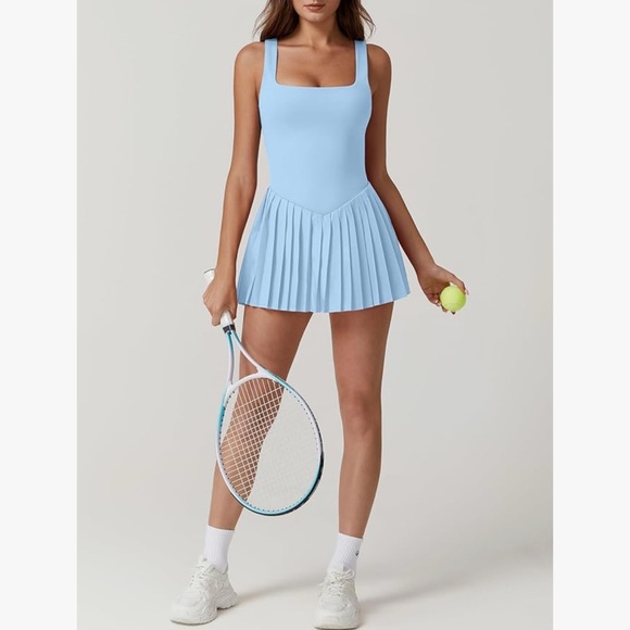 NWT BLUE Pleated Tennis Dress-S - Picture 3 of 13